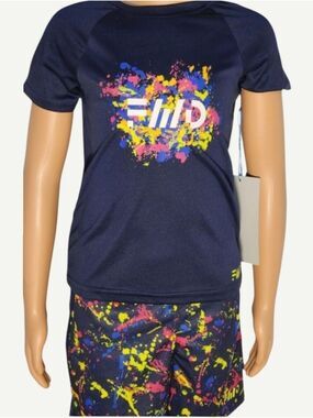 NWT FWD Boys Training Set 2T Navy Paint Splatter